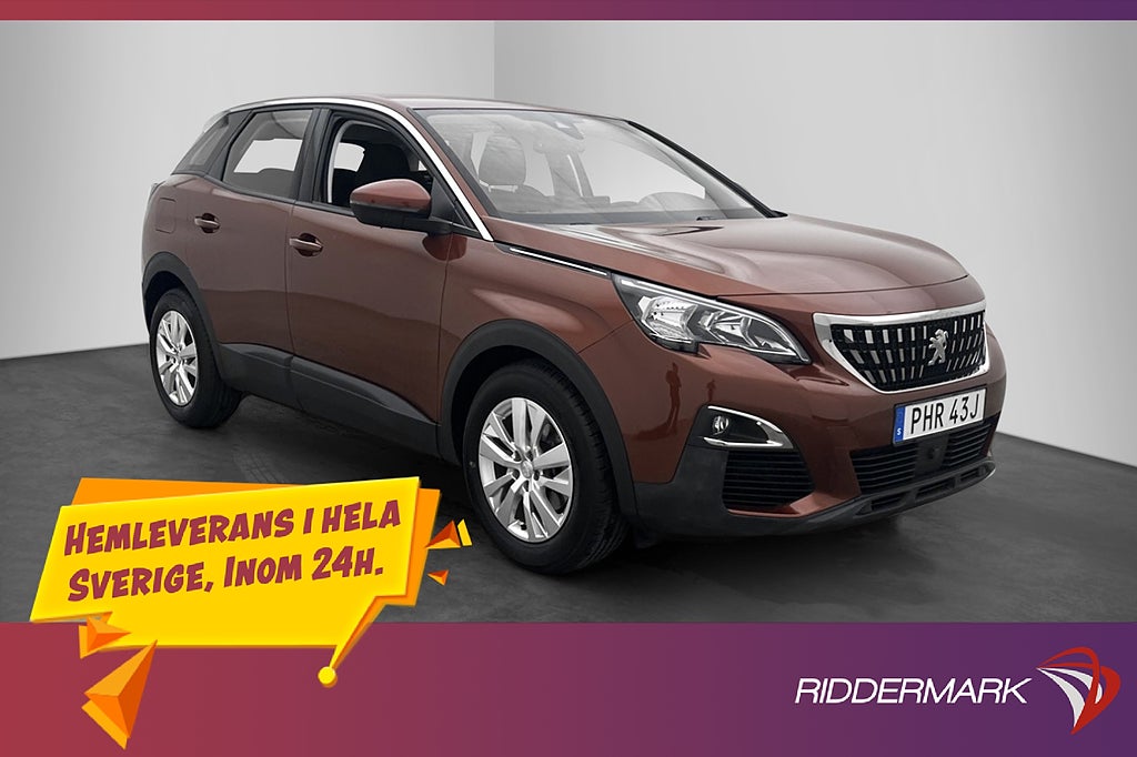 Peugeot 3008 131hk Active M&K-Värmare CarPlay Drag 0,52l/mil