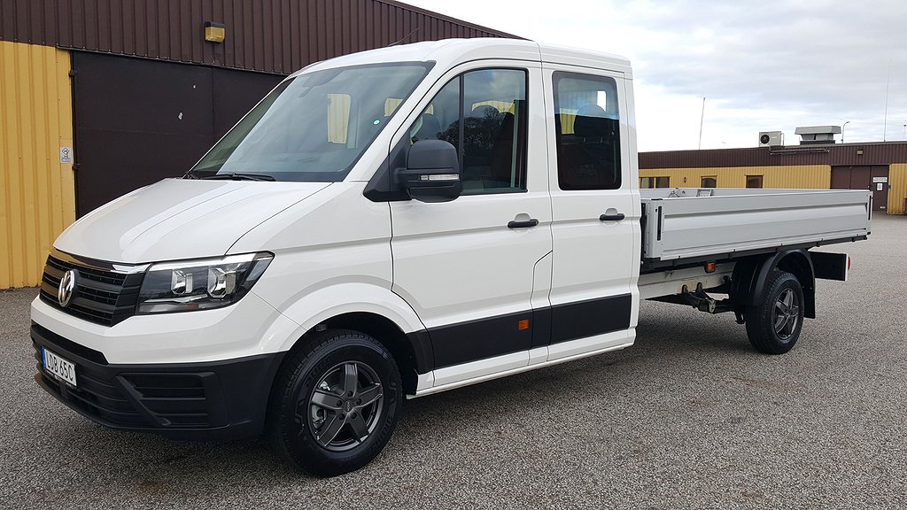 Volkswagen Crafter 2.0TDI Dubbelhytt 7-sits Chassi Flak 3.5m