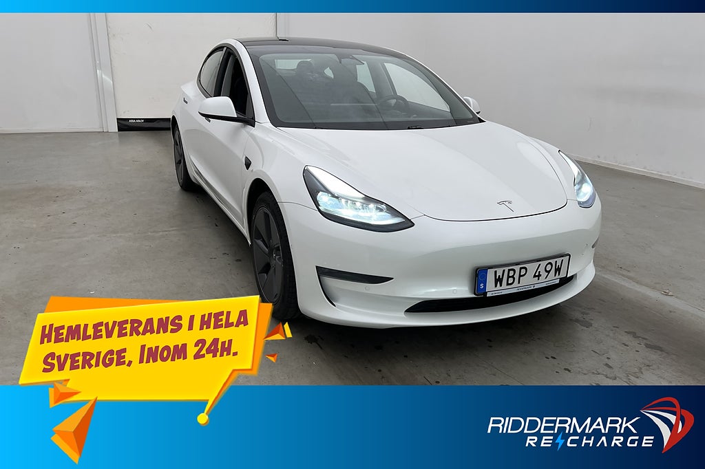 Tesla Model 3 Long Range AWD Dragkrok Autopilot Svensksåld