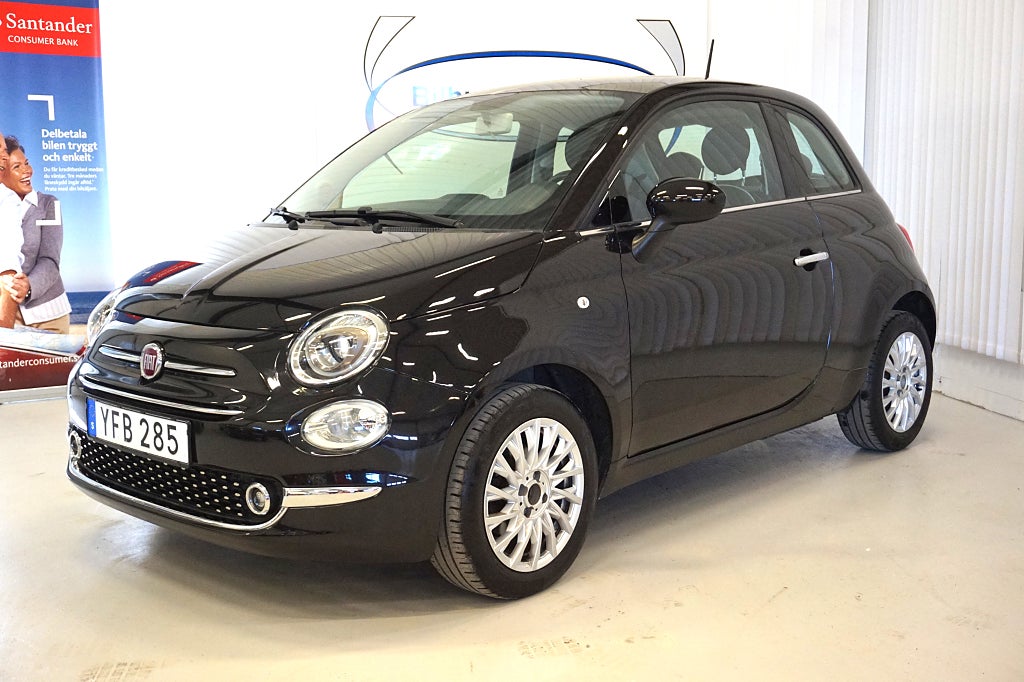 Fiat 500 1.2 8V Lounge, Glastak, Kamrem bytt, Euro 6