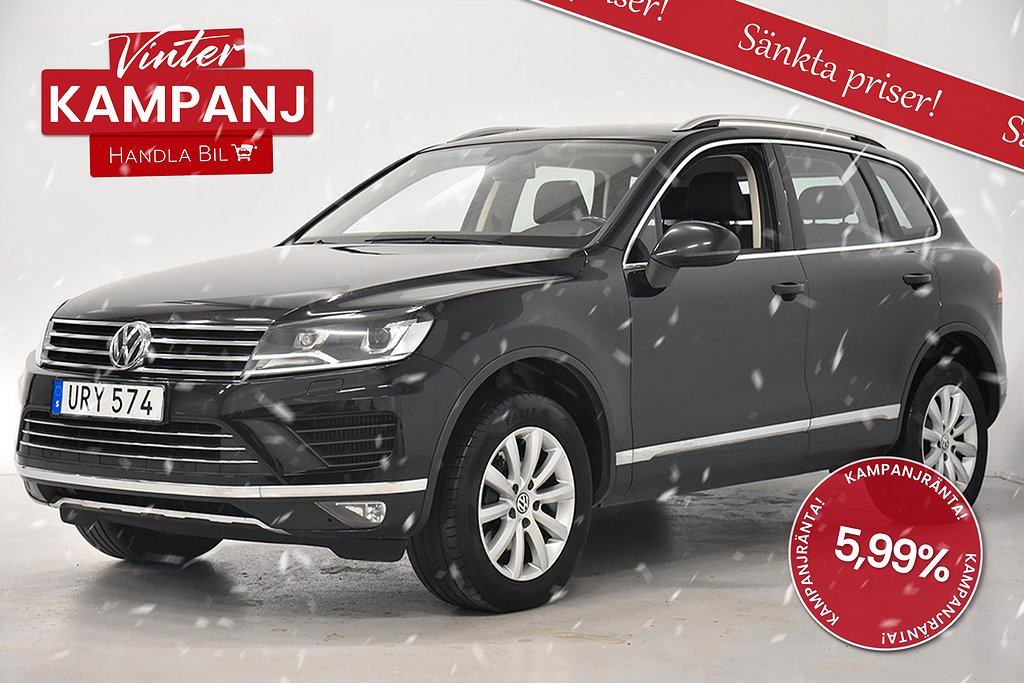 Volkswagen Touareg 3.0 V6 4M KAMPANJ Designpkt Skinn Drag D-Värm Nybes 204hk