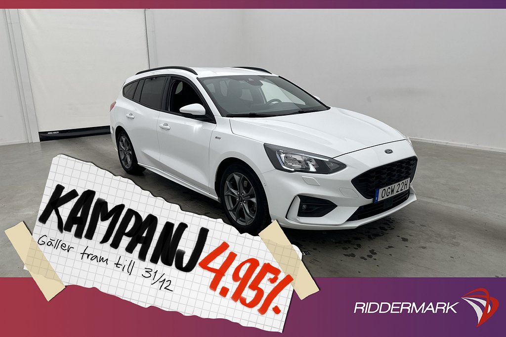 Ford Focus 125hk ST-Line Kamera CarPlay Rattvärm 4,95% Ränta