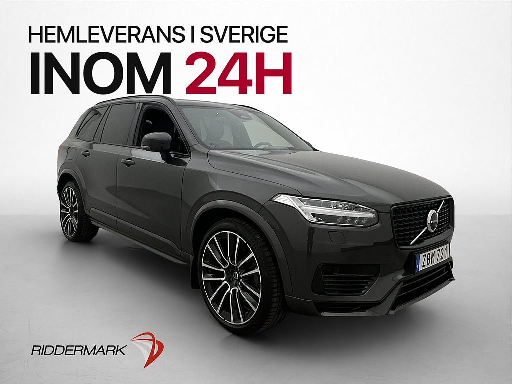 Volvo XC90 T8 AWD 456hk Ultra Dark Pano B&W 7-Sits Luft Drag
