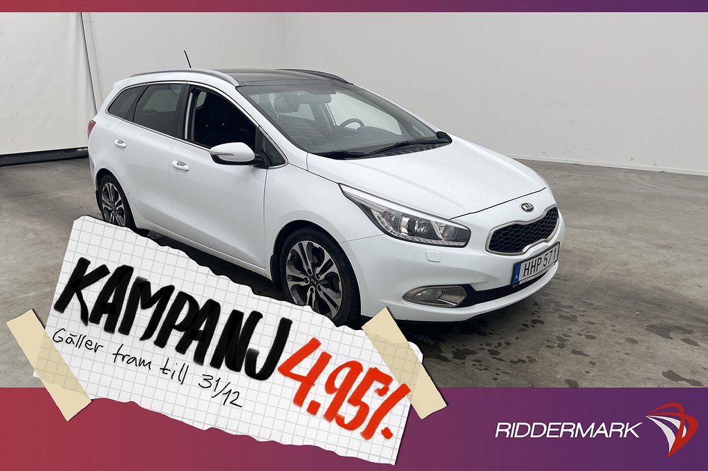 Kia Cee´d SW CRDi 128hk Special Edt Pano Kamera 4,95% Ränta