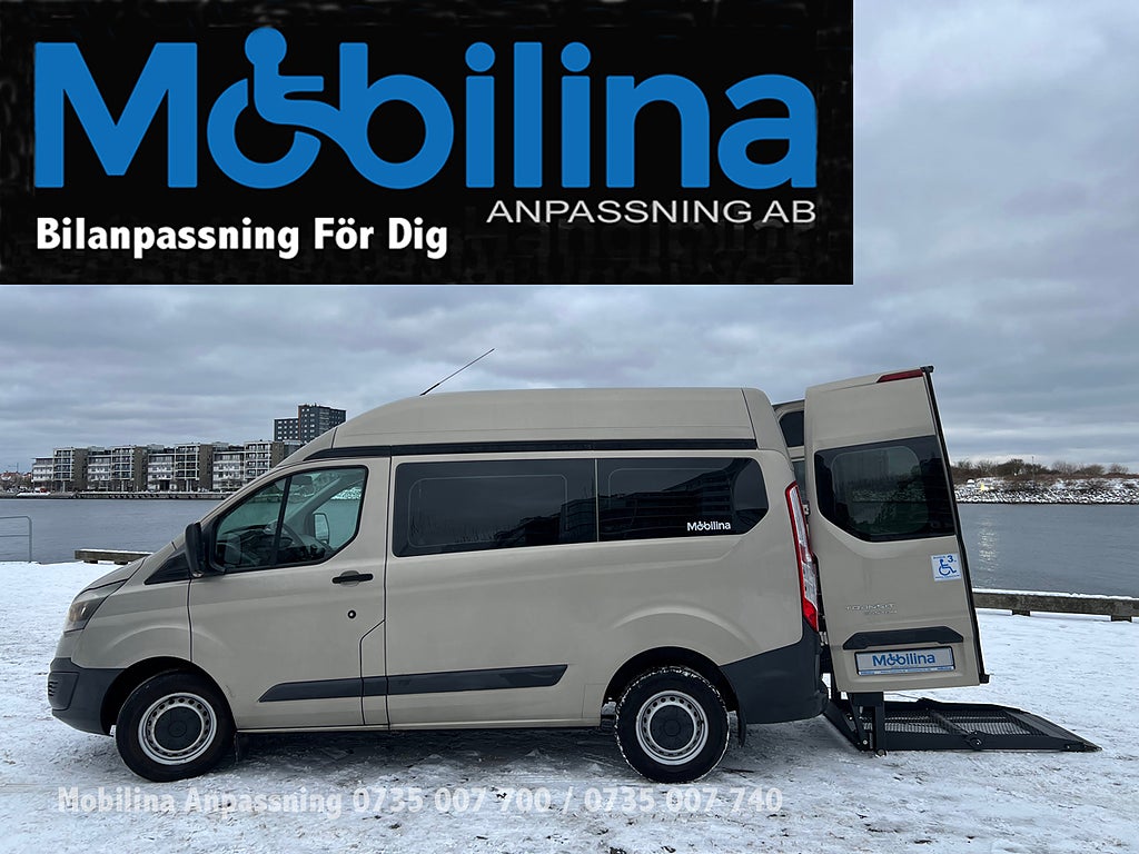 Ford Transit Custom Handikappanpassad Rullstolsplats Höger Fram 