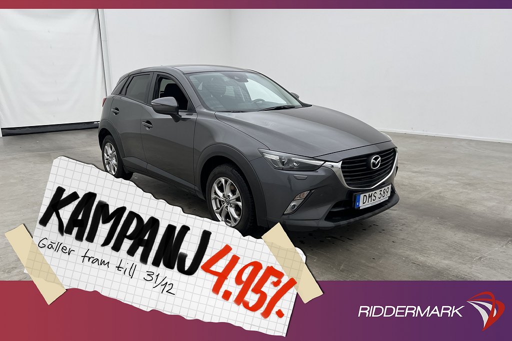 Mazda CX-3 120hk Vision Navi Sensorer Rattvärme 4,95% Ränta