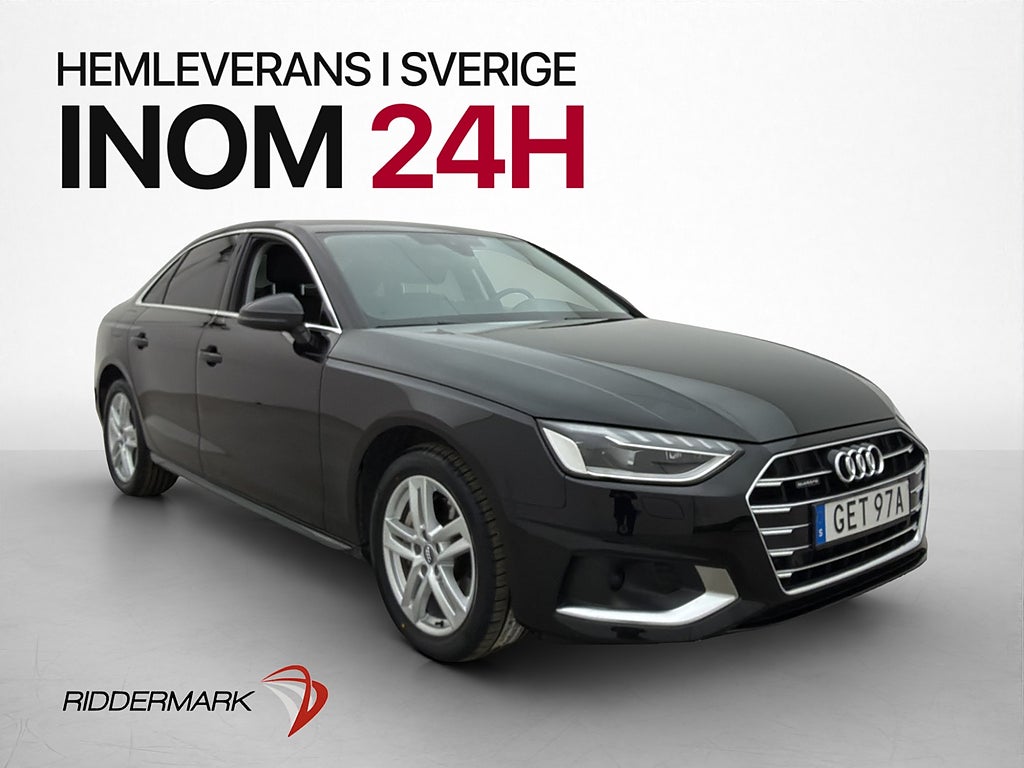 Audi A4 40 TDI quattro 190hk Advanced Alpine Värmare Drag