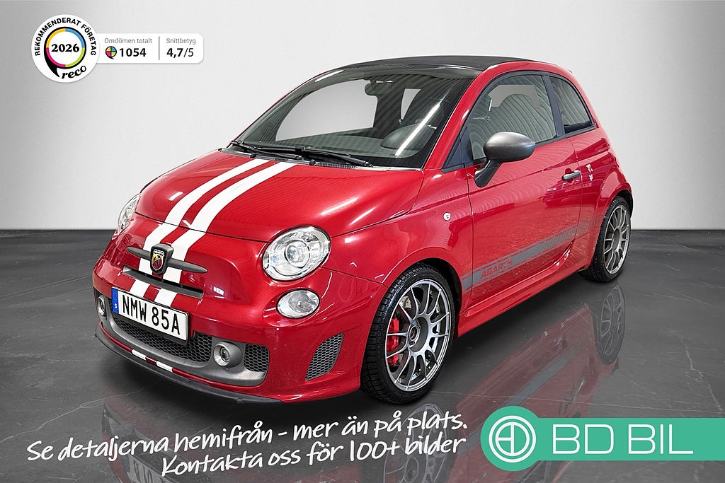 Abarth 595C 1.4 T-Jet CABRIOLET COMPETIZIONE SKALSTOLAR KAMREM BYTT