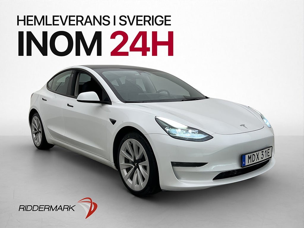 Tesla Model 3 Long Range AWD Värmepump Drag Moms 498hk