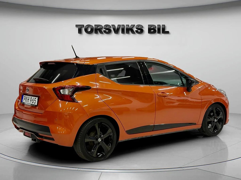 Nissan Micra Tekna 0.9 Turbo 360* Kamera V-hjul Nybesiktigad Helgkampanj! - miniatyr 6