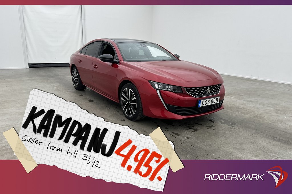 Peugeot 508 GT 225hk Pano Focal Kamera Navi Ambi 4,95% Ränta