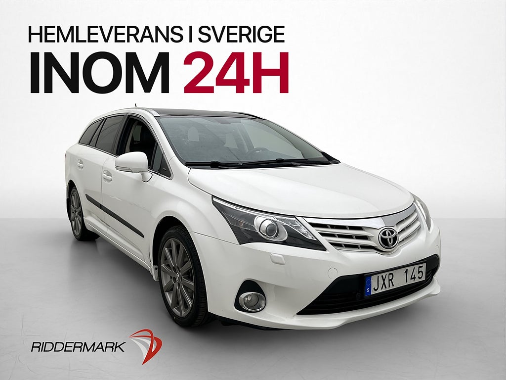 Toyota Avensis 147hk Premium Skinn Pano Kamera M-värm Drag