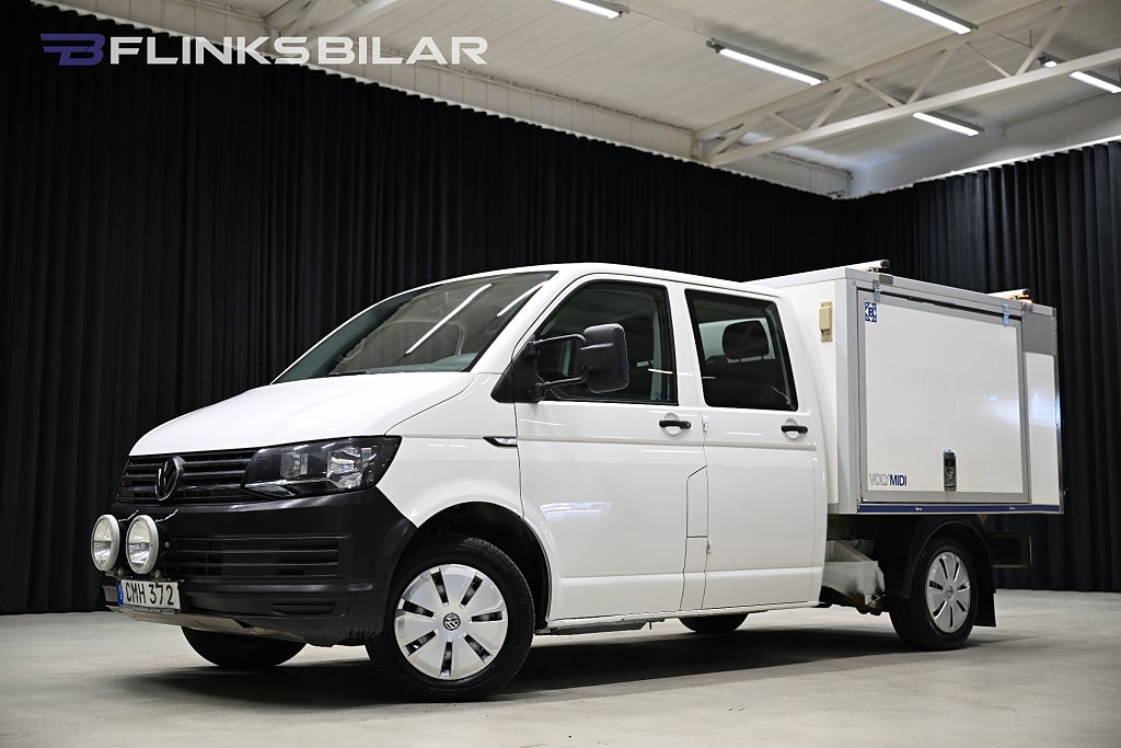 Volkswagen Transporter 4Motion 150HK Dubbelhytt|Kåpa|Drag|Värmare|Moms|SeUtr!!