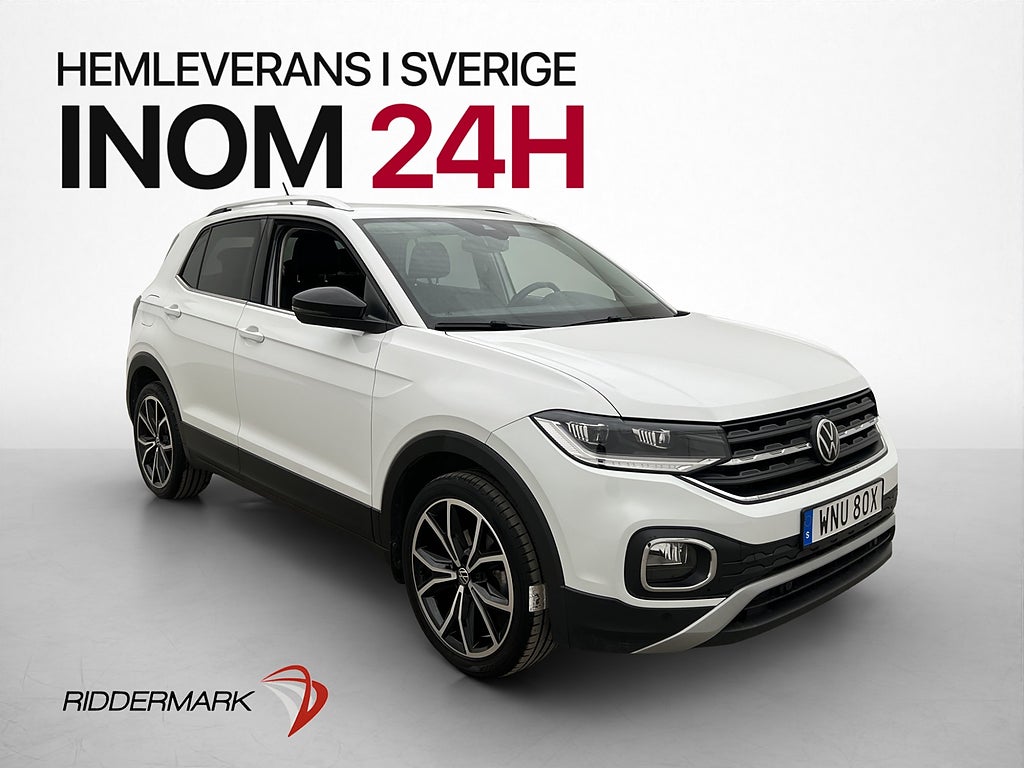 Volkswagen T-CROSS 1.0 TSI 110hk GT P-Sensorer Halvskinn