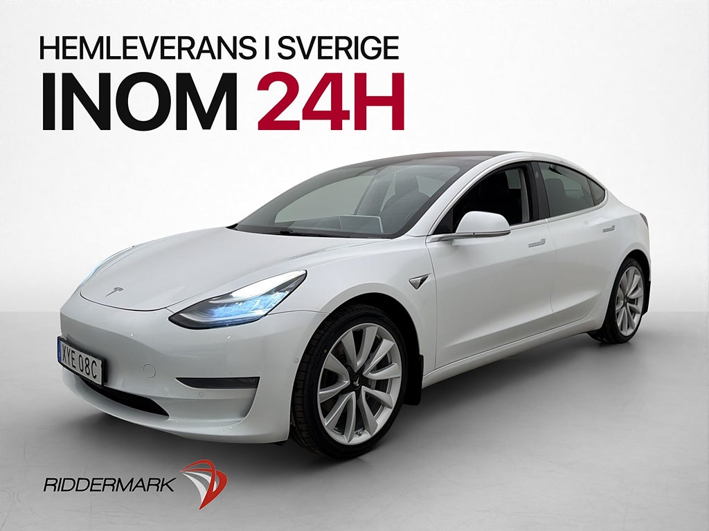 Tesla Model 3 Long Range AWD Autopilot Pano Svensksåld