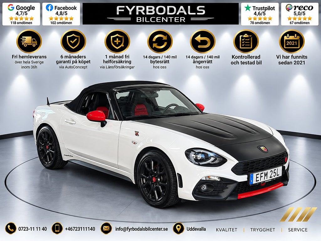 Abarth 124 Spider 1,4 170hk Turbo Cabriolet Automat 2489/månaden