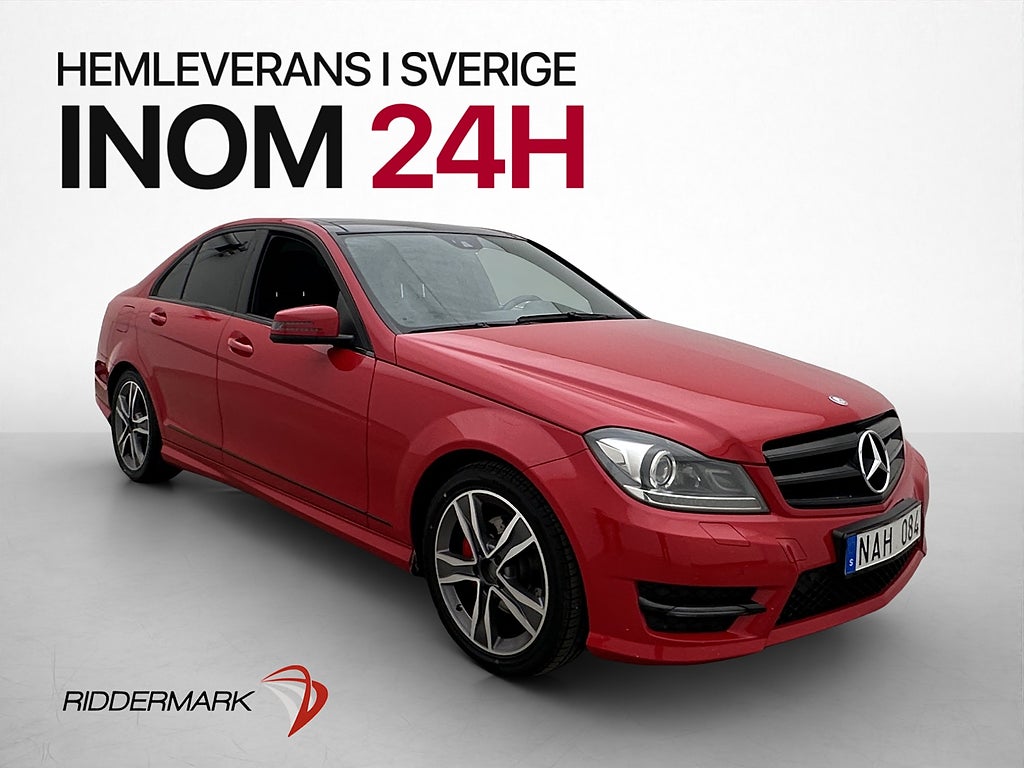 Mercedes-Benz C220 AMG Pano Navi P-Sensorer Halvskinn