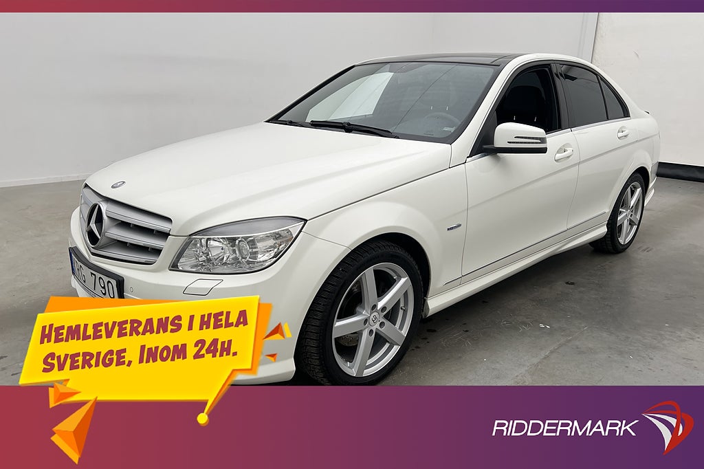 Mercedes-Benz C 180 156hk AMG Panorama Sensorer Halvskinn