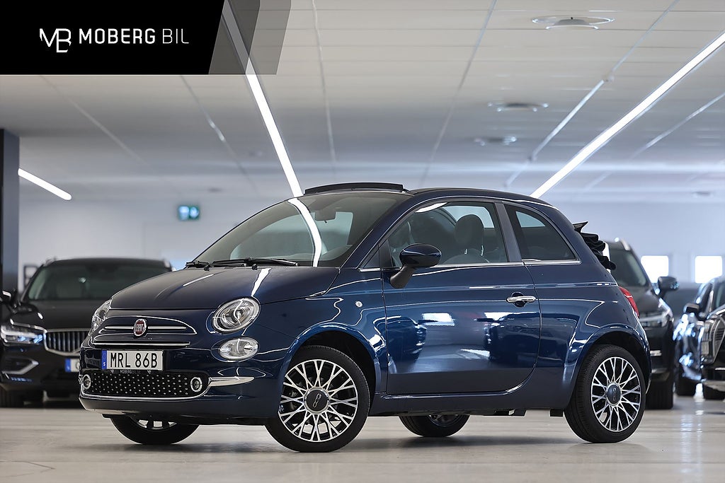 Fiat 500C Hybrid Manuell 70hk Navi PDC Årsskatt 3213 kr