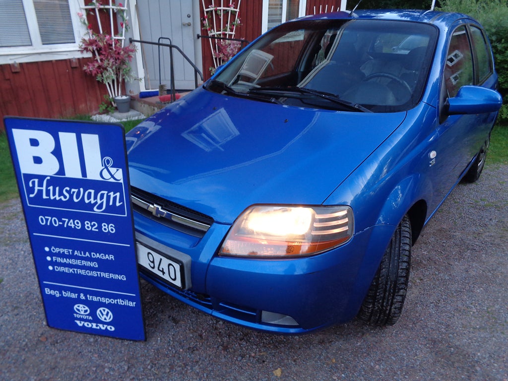 Chevrolet Kalos 5-D 1.2 Euro 4 NYBES U.A./EN ÄG/KAMREM BYTT/FINANS/INB