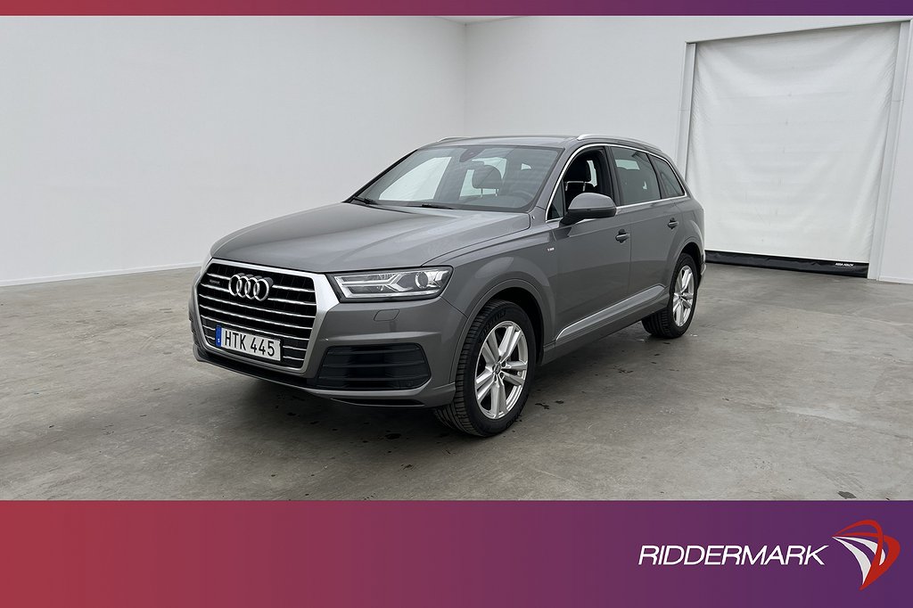 Audi Q7 3.0 TDI Q 272hk S-Line 7-sits Cockpit Värm BOSE Drag