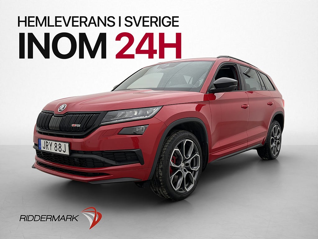 Skoda Kodiaq RS 2.0 TDI 4x4 7-Sits 360° Cockpit D-Värm Drag