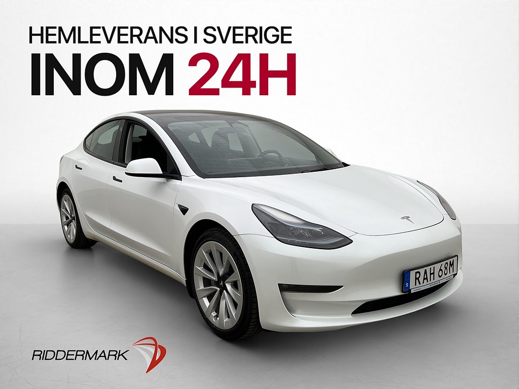 Tesla Model 3 Long Range AWD 440hk Autopilot Kamera Skinn