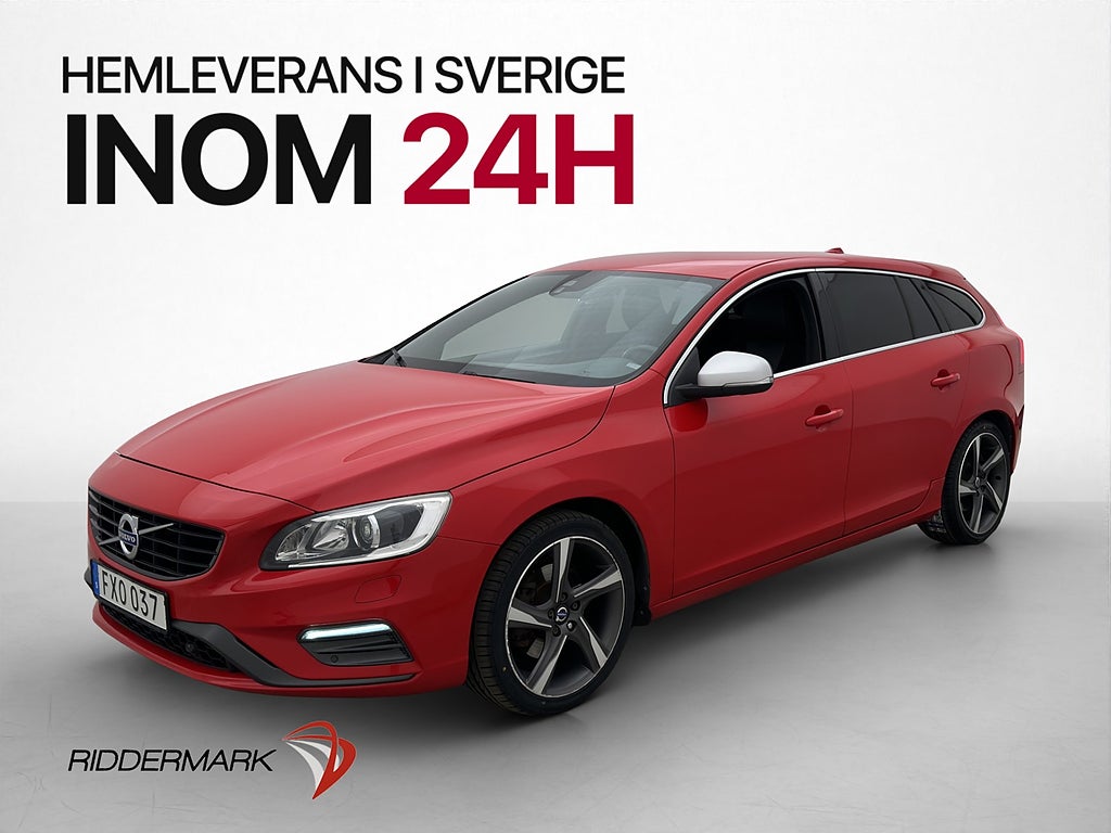 Volvo V60 D4 R-Design H/K Drag Halvskinn Värmare Kamrem-Bytt