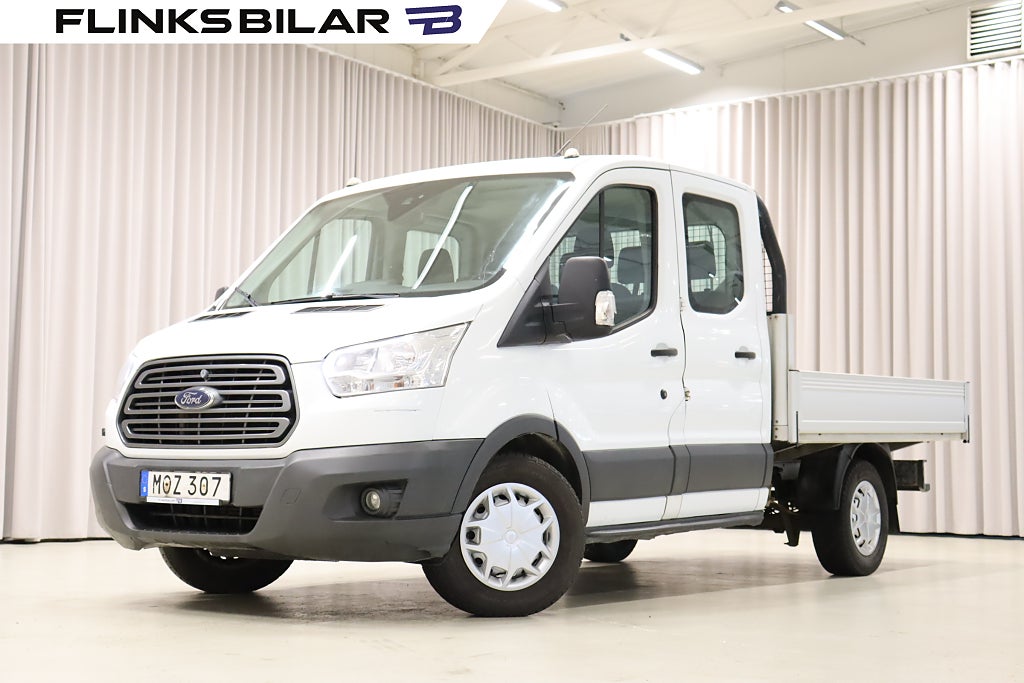 Ford transit 2.2 125HK Dubbelhytt 7-Sits Flak Drag D-Värm