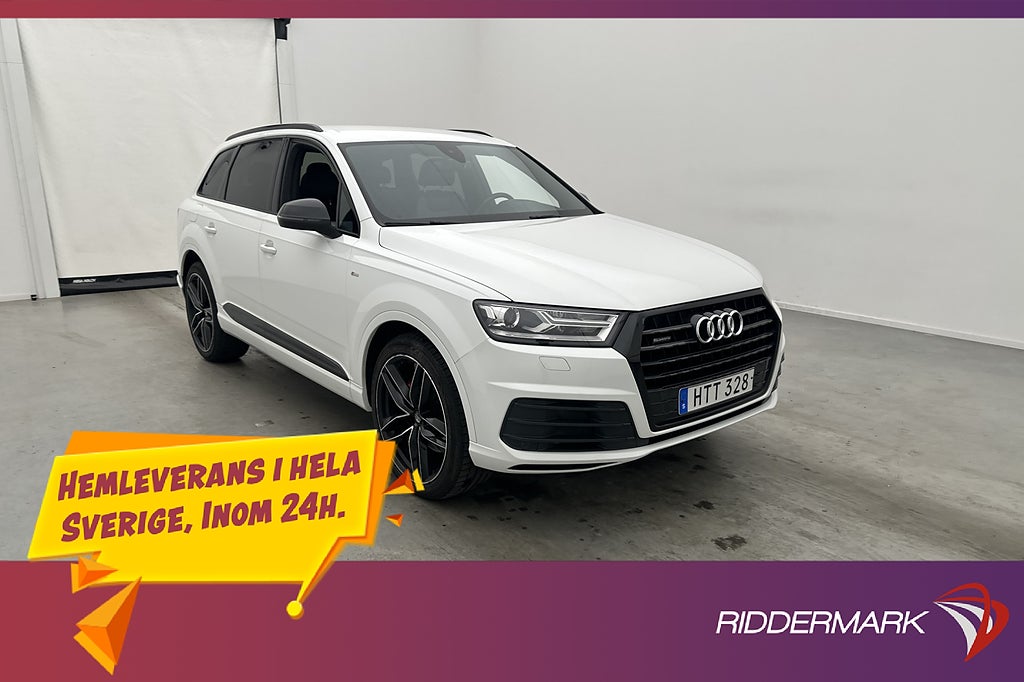 Audi Q7 TDI Q 272hk S-Line 7 Sits Dragkrok BOSE Cockpit