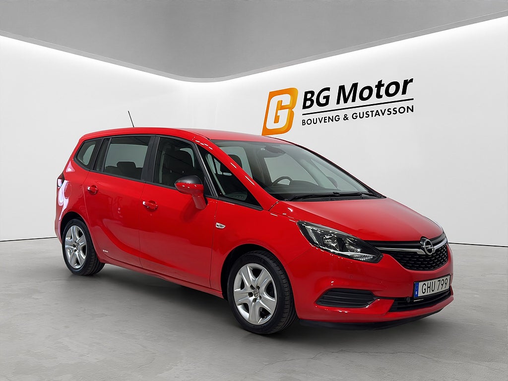 Opel Zafira 7-sits Tourer 1.4 Turbo 140HK Aut M-värmare/PDC/BT