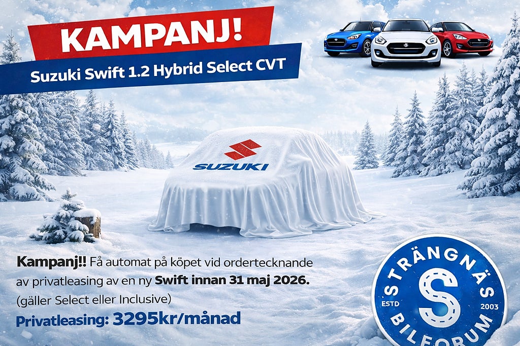 Suzuki Swift 1.2 Hybrid Select CVT. Kampanj! Automat på köpet!! 