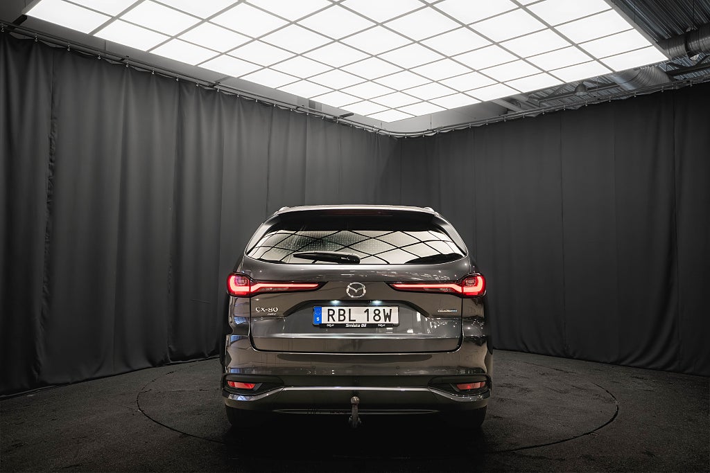 Mazda CX-80 PHEV AWD HOMURA 6-sits PANO DRAG BOSE HUD 360° MOMS
