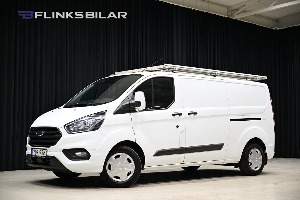 Ford Transit Custom 170HK L2 Inredd|Dubbeldörr|Takkorg|Moms|NyKamrem