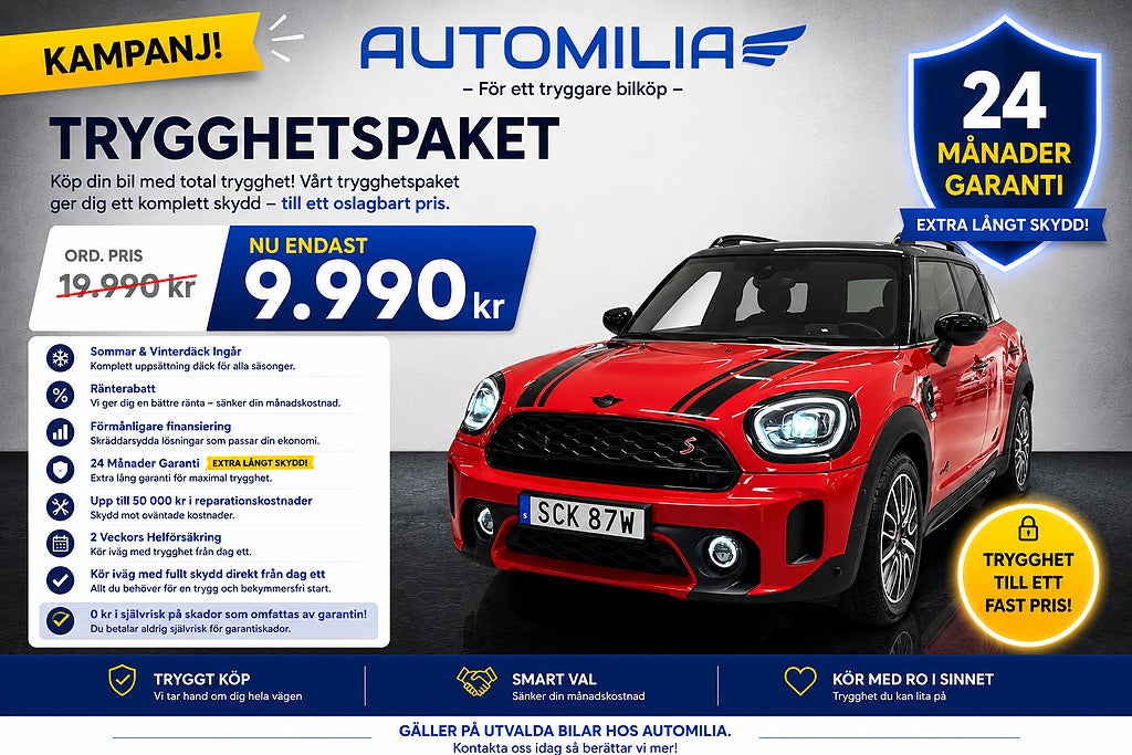 MINI Countryman Cooper S ALL4 KAMPANJ - 24 MÅN GARANTI - RÄNTERABATT 