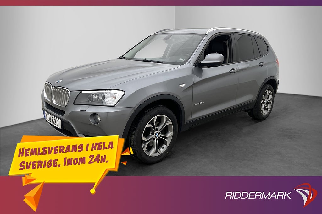 BMW X3 xDrive30d 258hk Kamera HiFi Keyless Halvskinn