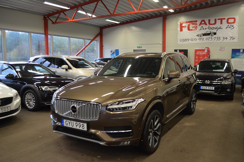 Volvo XC90 7-sits D5 AWD Inscription 225 hk B&W Pano Drag Euro 6