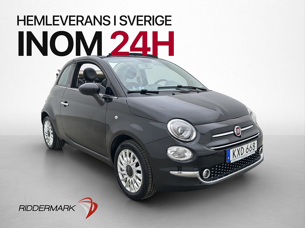 Fiat 500C Lounge 1 Brukare Bluetooth 448kr Skatt 0,49L/mil