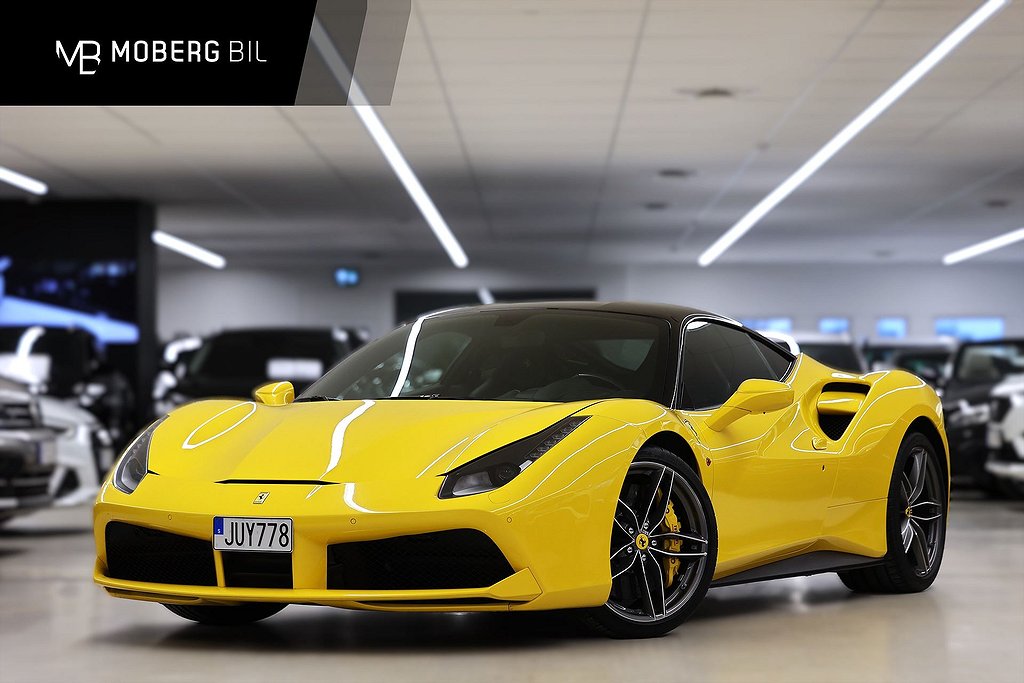 Ferrari 488 GTB 3.9 V8 670hk Kolfiber Giallo Svensksåld