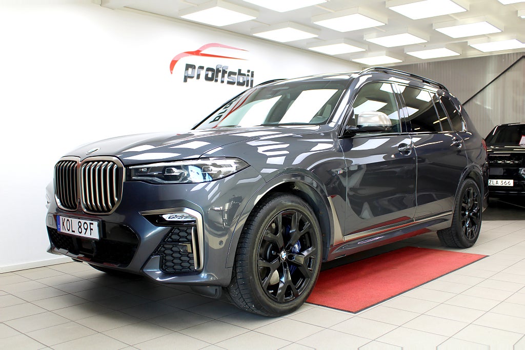 BMW X7 M50d 360 kamera H&K/7sits/Massage/Skinn/Pano 1-Ägare 