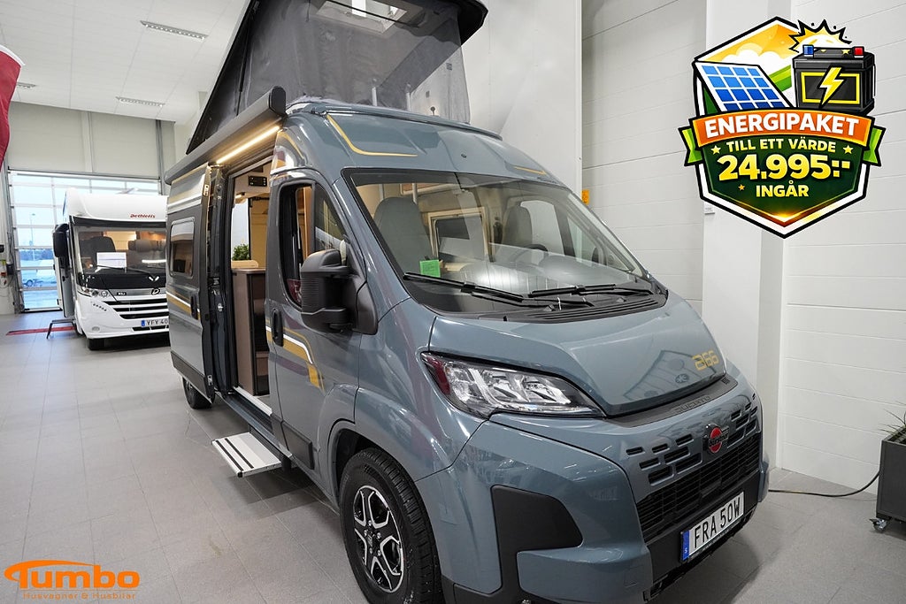 Bürstner B66 Campeo C 600 Stone Pop-up tak Litiumbatteri Solcell