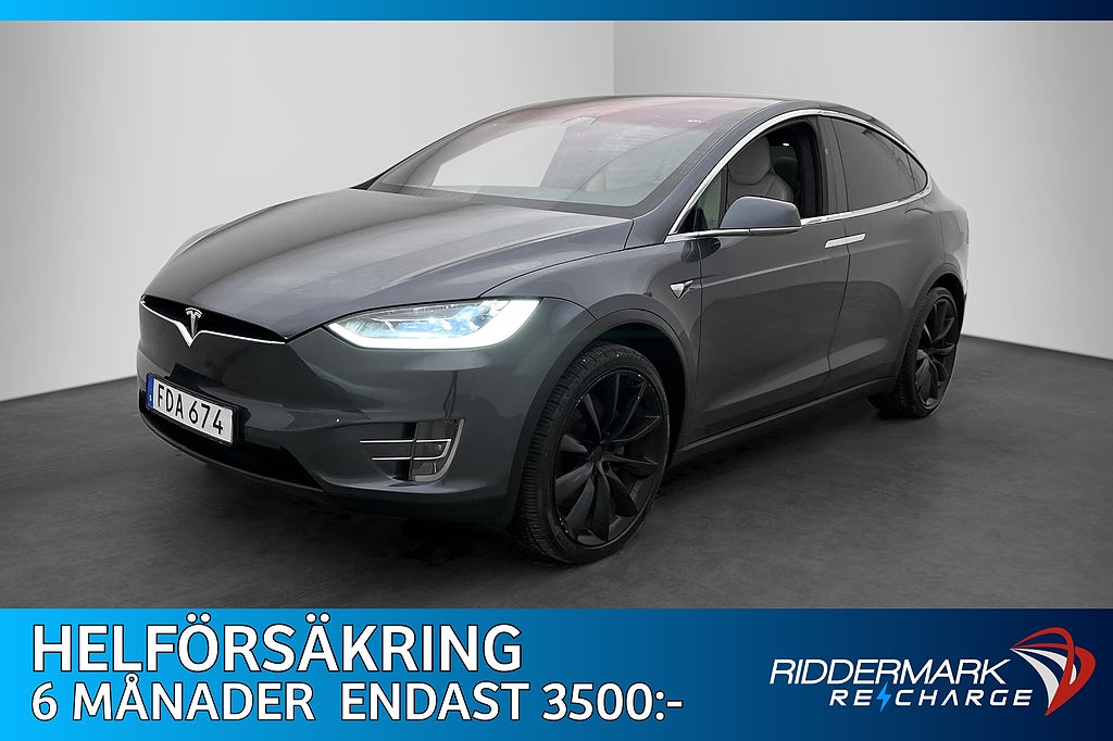 Tesla Model X Long Range AWD 6-Sits Autopilot Svensksåld