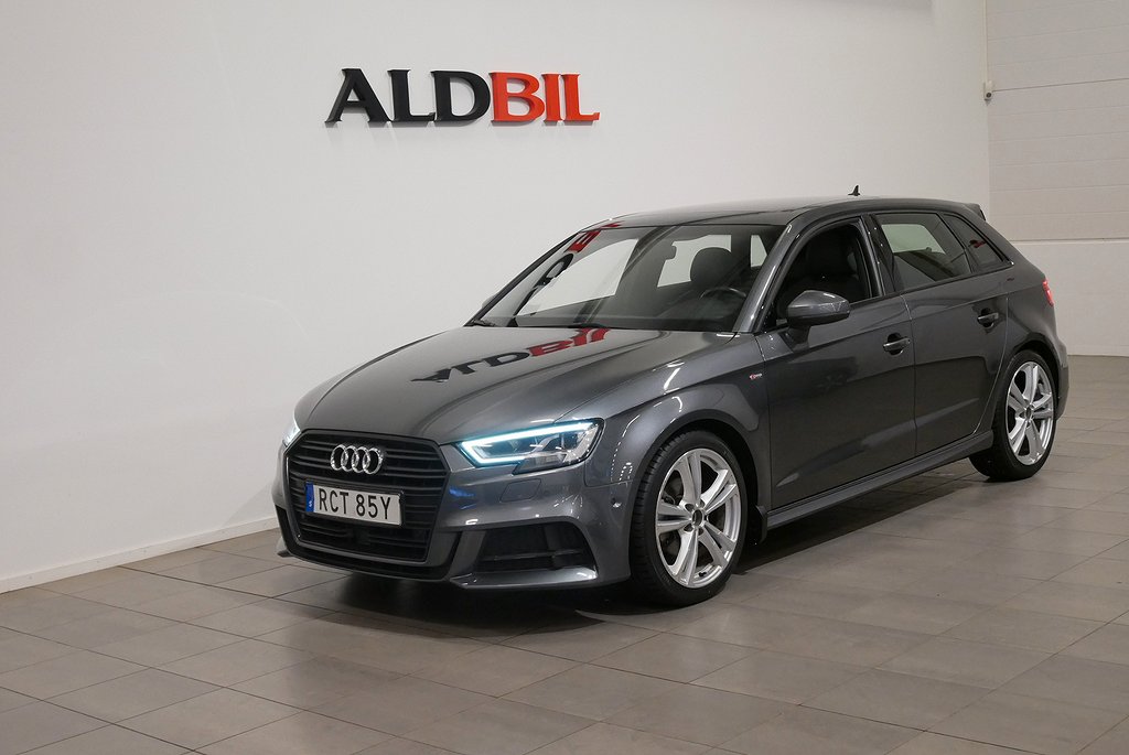 Audi A3 Sportback 35 TFSI 150hk S-Line S Tronic / Optikpkt / Läder /Pano