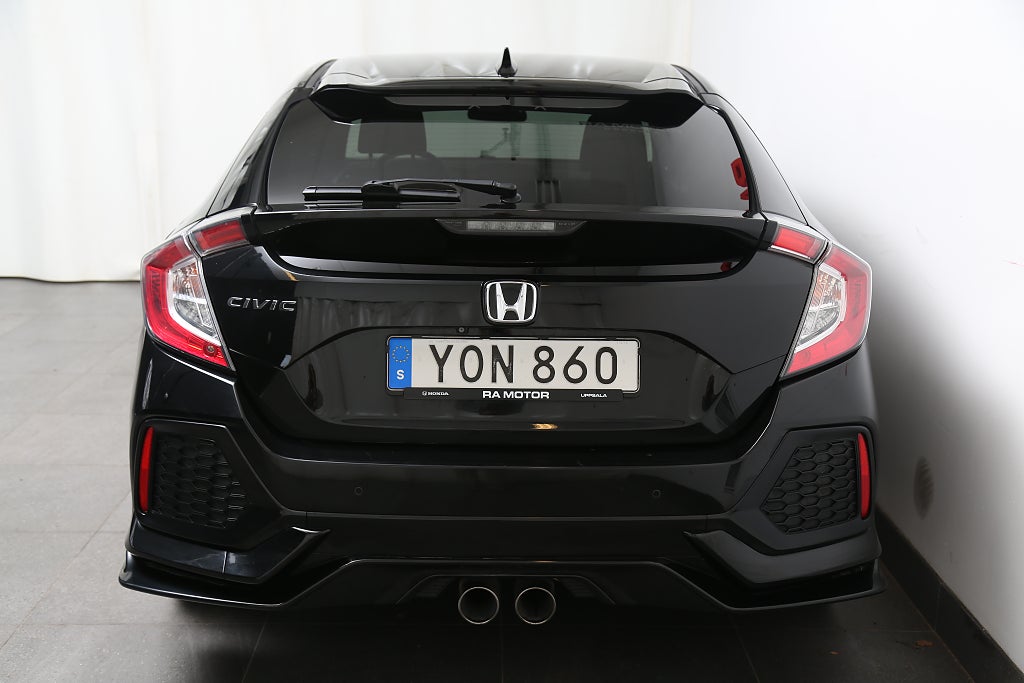 Honda Civic 1,5 i-VTEC 182hk Turbo Sport 5-dörrar Navi 2017
