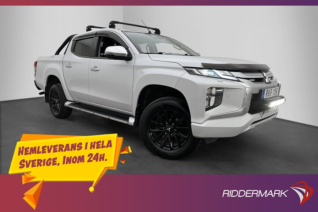 Mitsubishi L200 2.2D 4WD Värmare Drag Diff Skinn 360° Moms