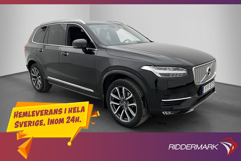 Volvo XC90 D5 AWD Inscription Pano Värm Drag HUD H/K 360º