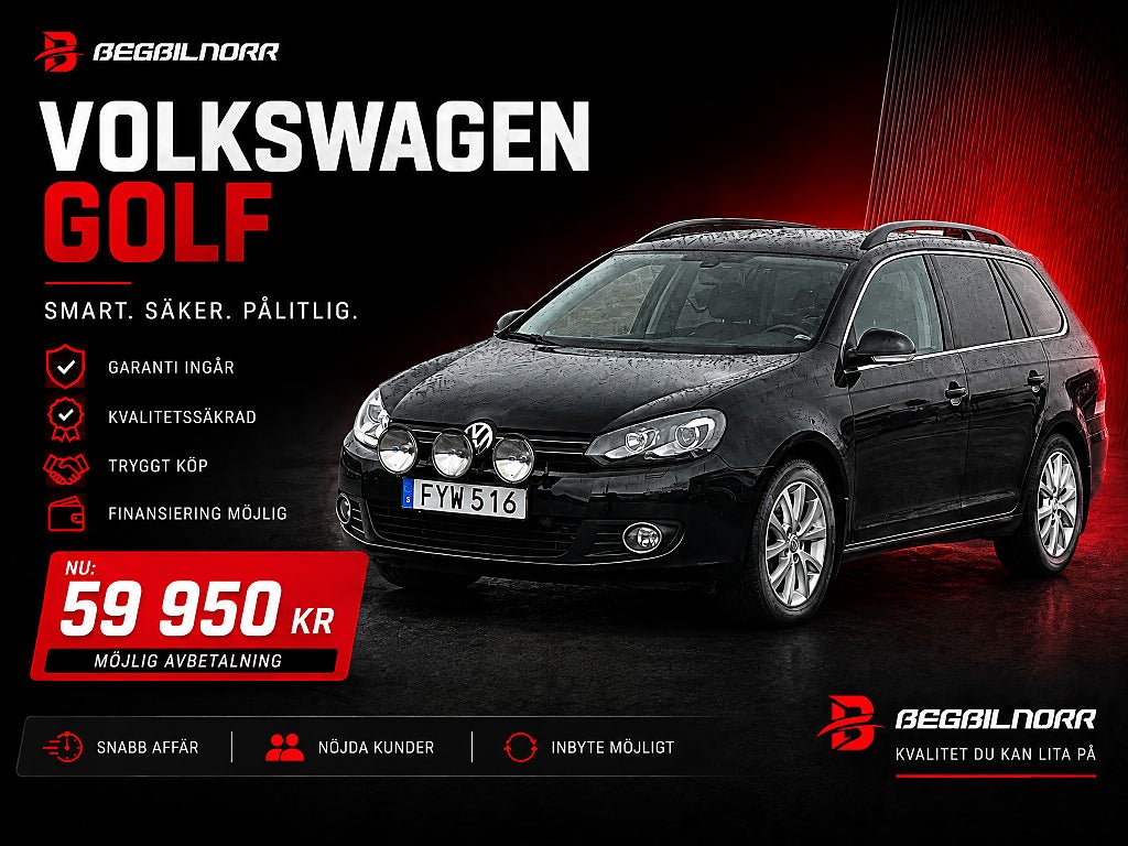 Volkswagen Golf VI Variant 1.6 TDI DPF 4Motion*Nyserv*Nybes