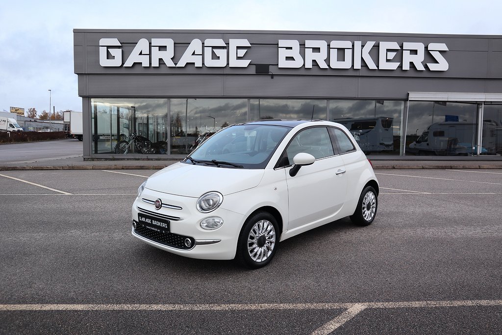 Fiat 500 1.2 8V Lounge Euro 6 Glastak 1-ägare 1061kr/mån