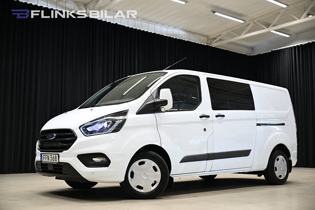 Ford transit Custom 170HK Automat|Dubbelhytt|LED|Dubbeldörr|Leasbar