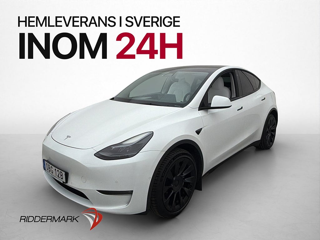 Tesla Model Y Long Range AWD Dragkrok Autopilot Två-Brukare